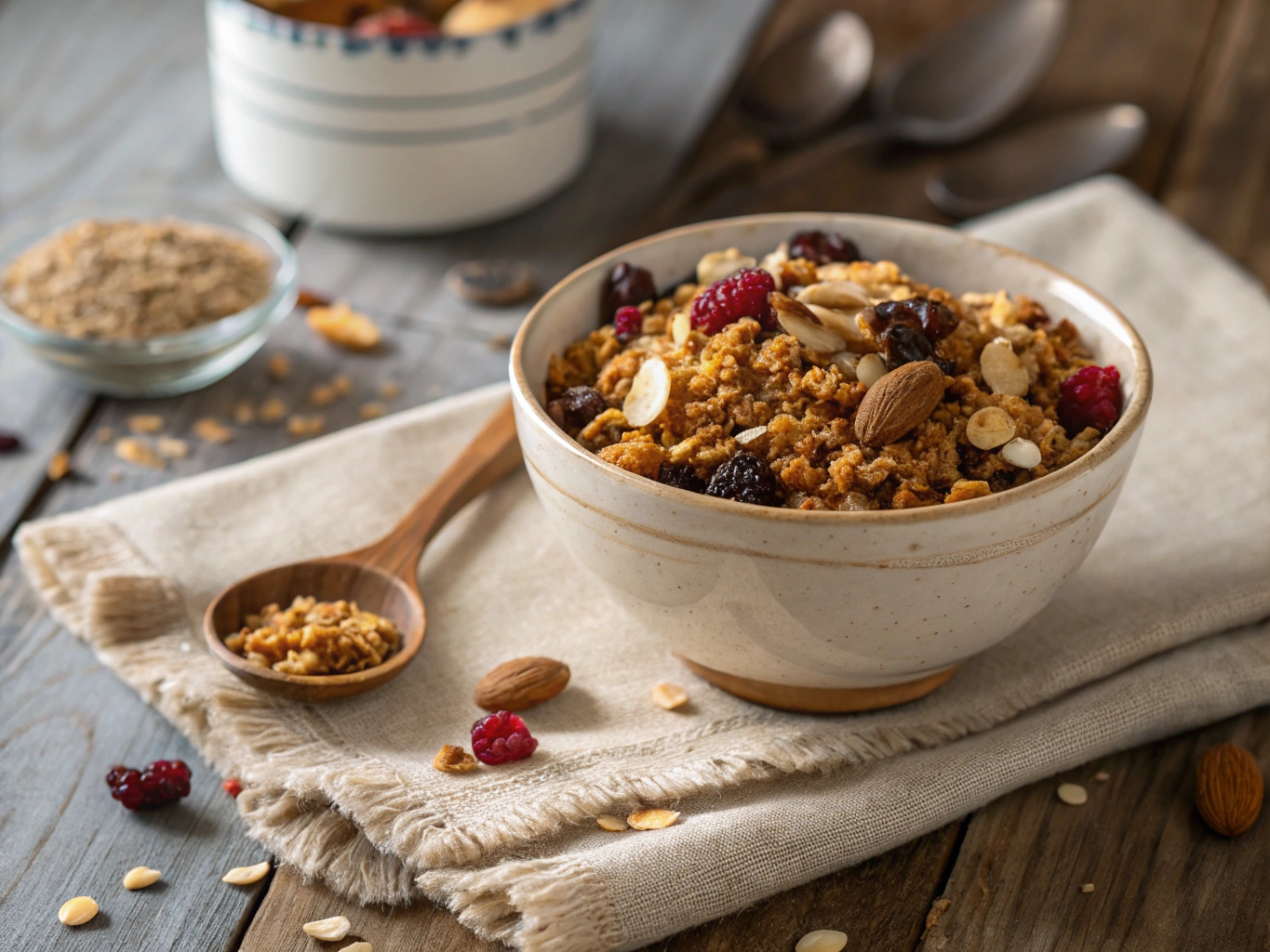 Hemlagad granola med kokosblomsocker