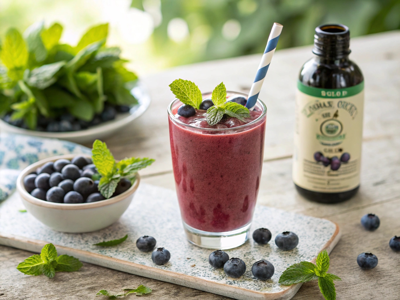 Smoothie med bär och stevia